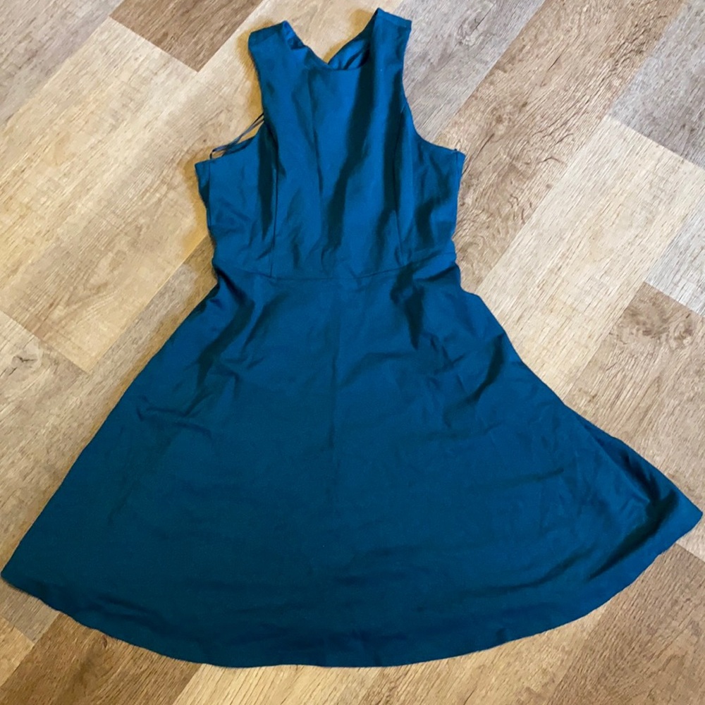 Francesca’s Miami blue dress